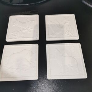 Very rare Lenox outdoor wild animals set of 4 coasters